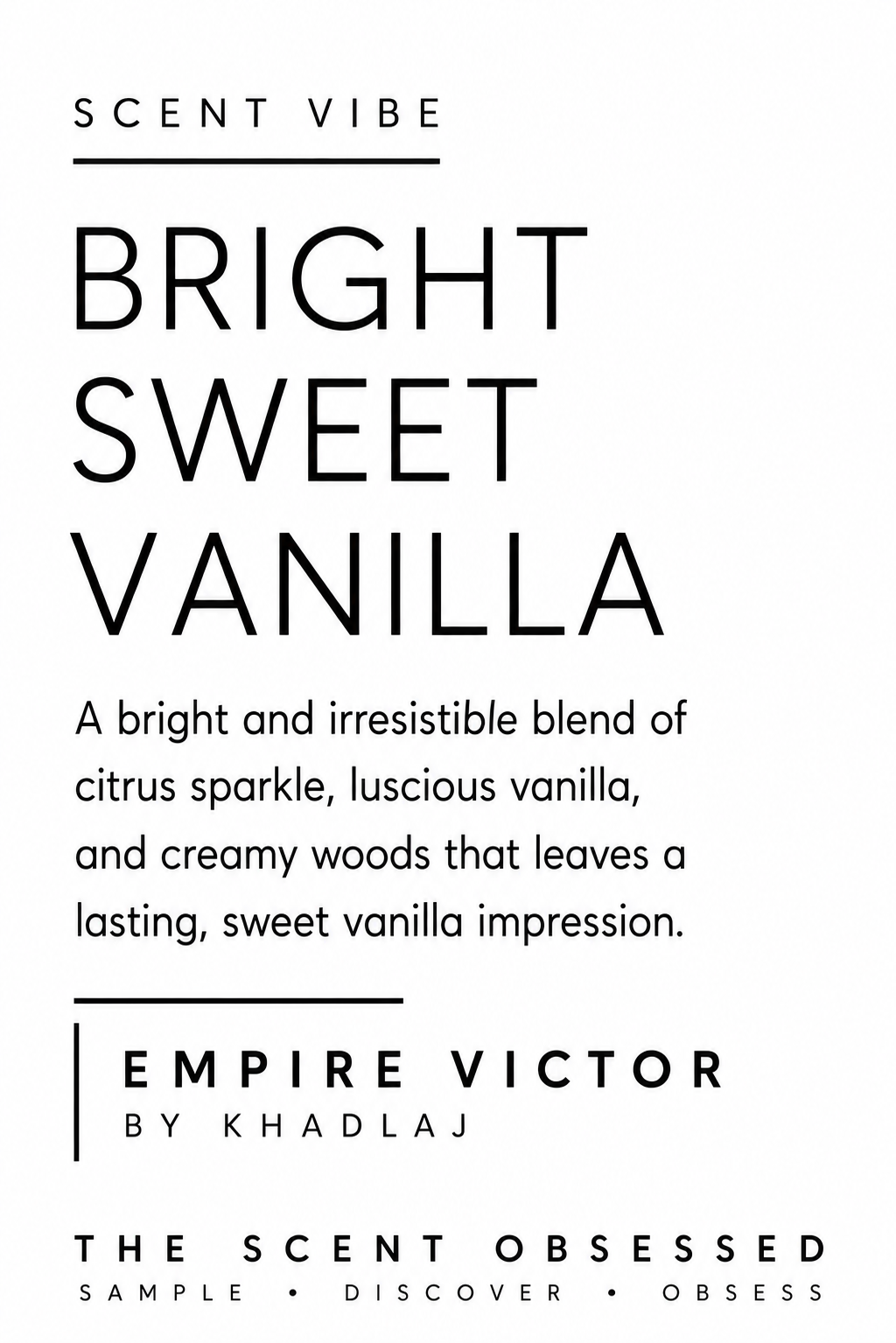 Empire Victor sent vibe bright sweet vanilla