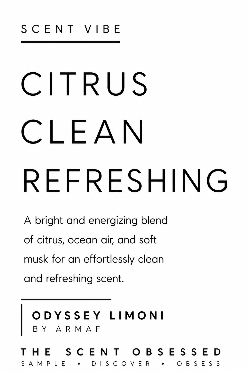 Odyssey Limoni Scent vibe Citrus clean refreshing