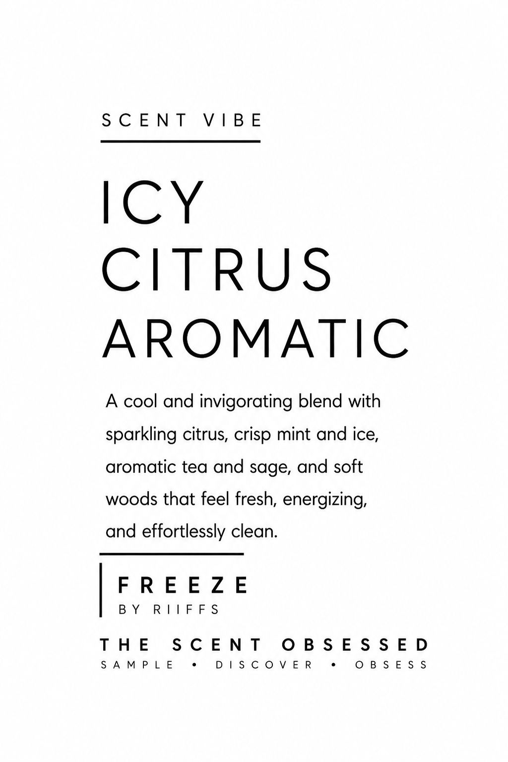 Riiffs Freeze scent vibe Icy citrus aromatic